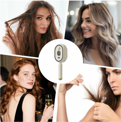 Rechargeable Steam Hair Brush – Detangling & Smoothing Brush with Oil Infusion