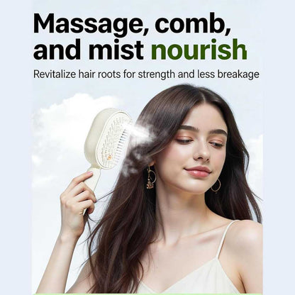 Rechargeable Steam Hair Brush – Detangling & Smoothing Brush with Oil Infusion